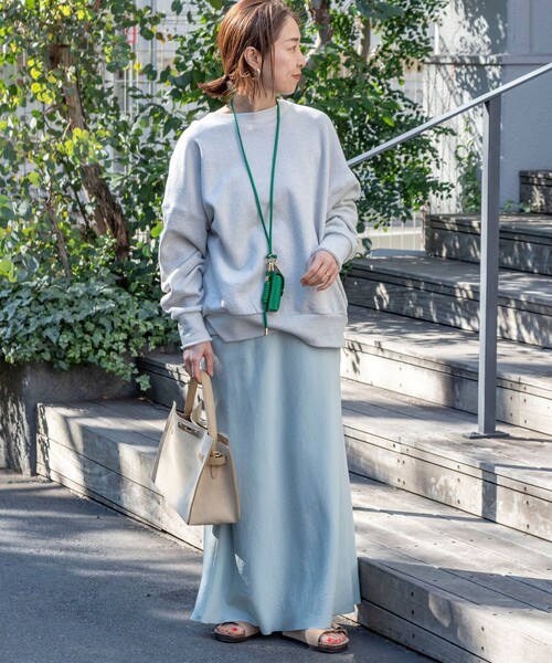 NOLLEY’S（ノーリーズ）の「ウォッシャブルセルロースバイヤススカート（スカート・レディース・ミント/ベージュ/カーキ・1/2）」の13枚目の写真