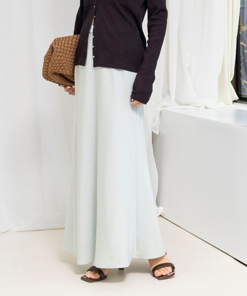 NOLLEY’S（ノーリーズ）の「ウォッシャブルセルロースバイヤススカート（スカート・レディース・ミント/ベージュ/カーキ・1/2）」の14枚目の写真