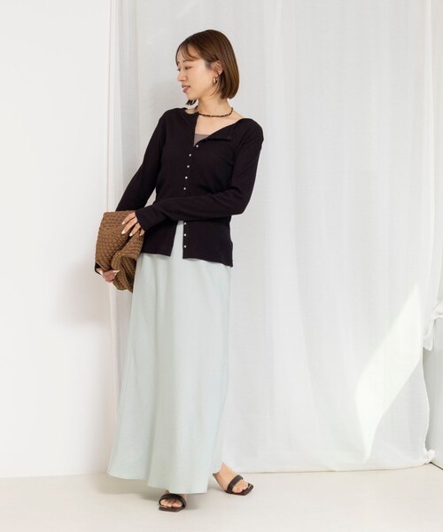 NOLLEY’S（ノーリーズ）の「ウォッシャブルセルロースバイヤススカート（スカート・レディース・ミント/ベージュ/カーキ・1/2）」の17枚目の写真