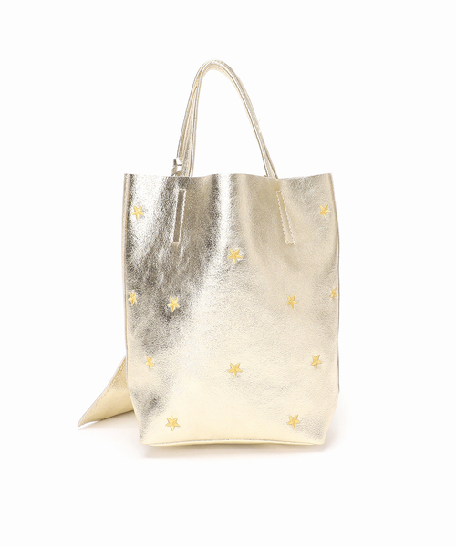 MARLON FIRENZE（マーロンフィレンツェ）の「MARLON/マーロン STARS EMBROIDERED TOTE（トートバッグ・レディース・ゴールド/シルバー・FREE）」の3枚目の写真