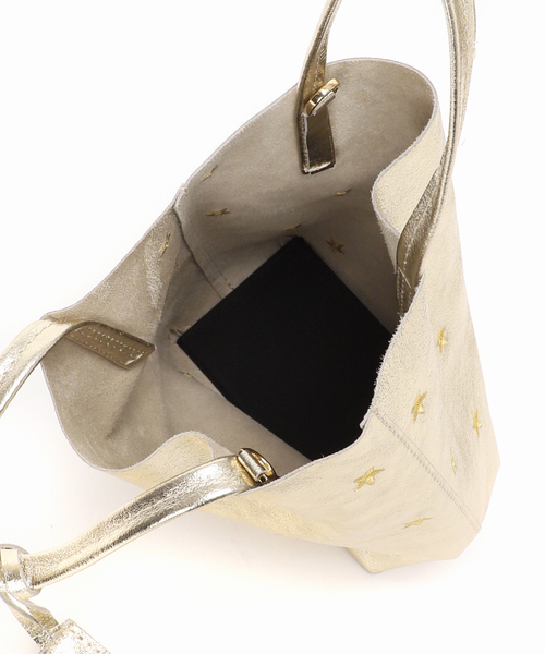 MARLON FIRENZE（マーロンフィレンツェ）の「MARLON/マーロン STARS EMBROIDERED TOTE（トートバッグ・レディース・ゴールド/シルバー・FREE）」の7枚目の写真