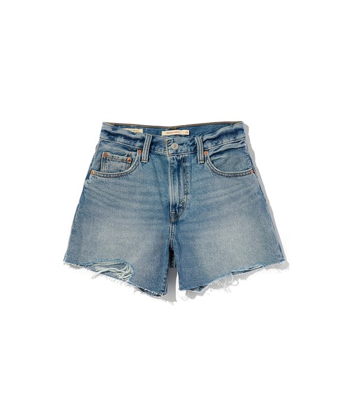Levi's（リーバイス）の「Levi's/リーバイス RIBCAGE ショーツ ライトインディゴ（デニムパンツ・レディース・インディゴブルー・27inch/26inch/25inch/24inch/23inch/28inch）」の5枚目の写真