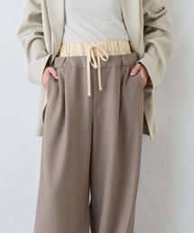 CIAOPANIC TYPY | 【3サイズ展開】ダブルウエストワイドイージースラックス(スラックス)