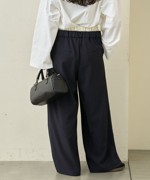 CIAOPANIC TYPY（チャオパニックティピー）の「【3サイズ展開】ダブルウエストワイドイージースラックス（スラックス・レディース・ベージュ/グレー/ブラック・SMALL/LARGE/MEDIUM）」の11枚目の写真