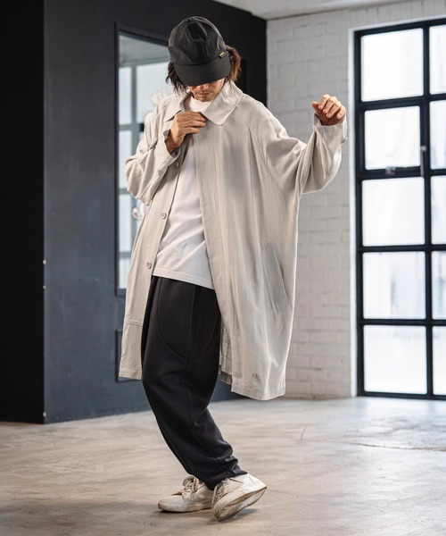 CAMBIO（カンビオ）の「mj11353-Rayon Linen Soutien Collar Shirt Coat シャツコート(S63626cmb)（ステンカラーコート・メンズ・ブラック/ベージュ/キナリ・S/M/L）」の13枚目の写真