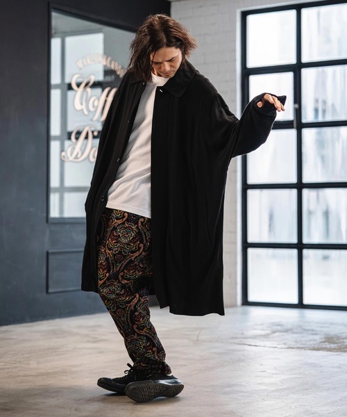 CAMBIO（カンビオ）の「mj11353-Rayon Linen Soutien Collar Shirt Coat シャツコート(S63626cmb)（ステンカラーコート・メンズ・ブラック/ベージュ/キナリ・S/M/L）」の18枚目の写真