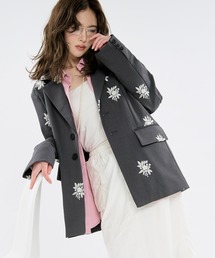 Ezick（エジック）の「Embroidery single jacket 刺繍シングルジャケット（テーラードジャケット）」