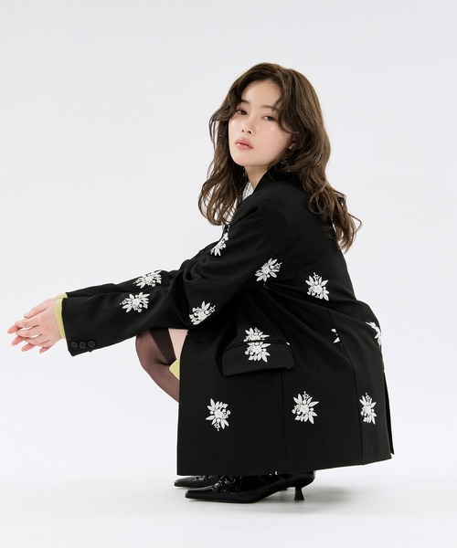 セール】Embroidery single jacket 刺繍シングルジャケット