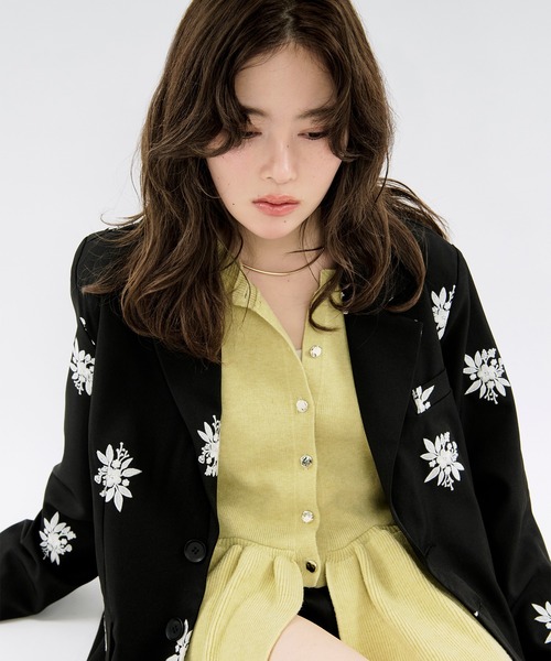 セール】Embroidery single jacket 刺繍シングルジャケット