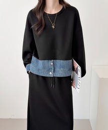 emi+（エミプラス）の「デニムドッキングダンボールプルオーバーセットアップ（セットアップ）」