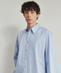 HEUTE（ホイテ）の「LONG SLEEVE STRIPE SHIRT (BLUE)（シャツ/ブラウス）」