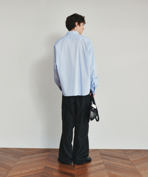 HEUTE（ホイテ）の「LONG SLEEVE STRIPE SHIRT (BLUE)（シャツ/ブラウス・メンズ・その他・M/L）」の4枚目の写真