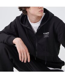 DANGLEDROP（ダングルドロップ）の「アセンティックロゴフードジップアップブラック（パーカー）」