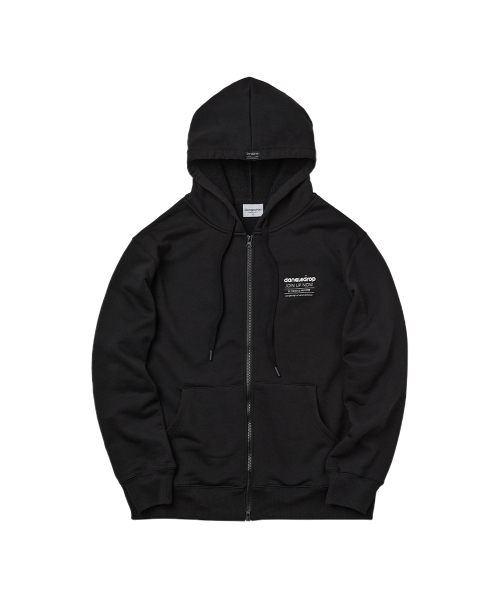 DANGLEDROP（ダングルドロップ）の「アセンティックロゴフードジップアップブラック（パーカー・メンズ・その他・M/L）」の3枚目の写真