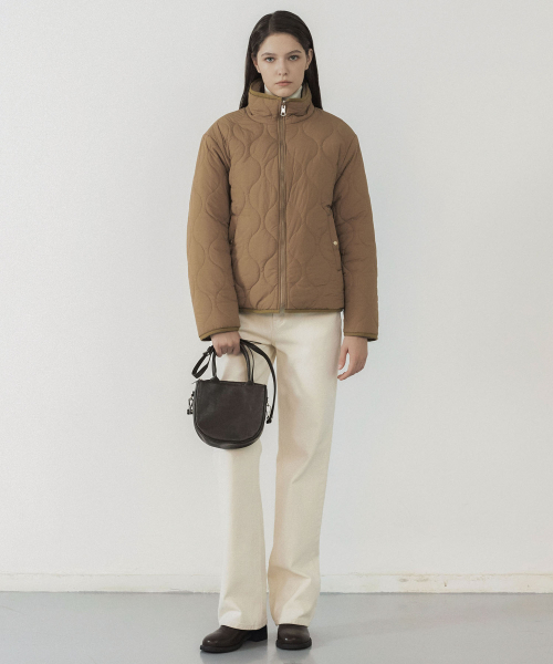 CITYBREEZE（シティブリーズ）の「リバーシブルフリースパディングジャケット_BEIGE（ダウンジャケット/コート・レディース・ベージュ・FREE）」の2枚目の写真