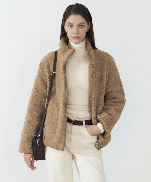 CITYBREEZE（シティブリーズ）の「リバーシブルフリースパディングジャケット_BEIGE（ダウンジャケット/コート・レディース・ベージュ・FREE）」の3枚目の写真