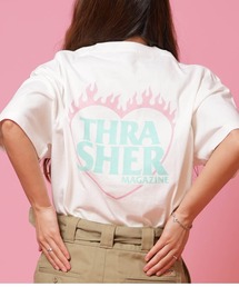 THRASHER/スラッシャー 半袖 Tシャツ レディース プリントSSTEE ムラサキ限定 262TH2ST086