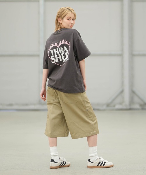 THRASHER(スラッシャー)の「THRASHER/スラッシャー 半袖 Tシャツ レディース プリントSSTEE ムラサキ限定 262TH2ST086(Tシャツ/カットソー・レディース・ピンク/グリーン/ホワイト/グレー・FREE)」の19枚目の写真