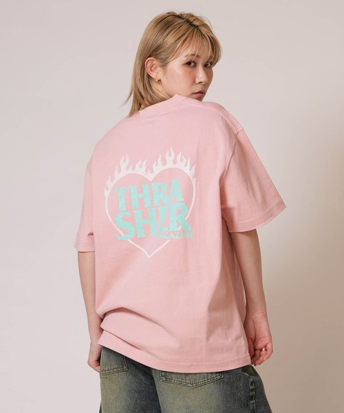 THRASHER(スラッシャー)の「THRASHER/スラッシャー 半袖 Tシャツ レディース プリントSSTEE ムラサキ限定 262TH2ST086(Tシャツ/カットソー・レディース・ピンク/グリーン/ホワイト/グレー・FREE)」の9枚目の写真