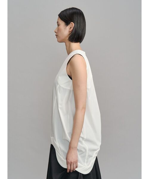 UN3D.（アンスリード）の「WAVE HEM PADDED TOP / ウェーブヘムパデッドトップ（タンクトップ・レディース・ブラック/ホワイト・38/36）」の17枚目の写真