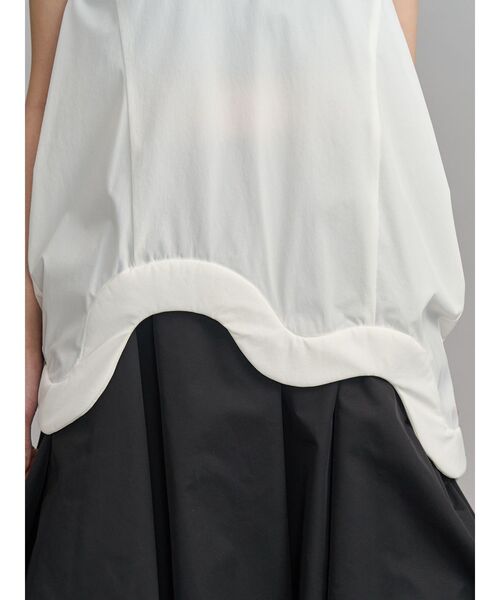 UN3D.（アンスリード）の「WAVE HEM PADDED TOP / ウェーブヘムパデッドトップ（タンクトップ・レディース・ブラック/ホワイト・38/36）」の19枚目の写真