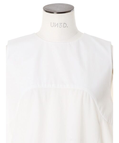 UN3D.（アンスリード）の「WAVE HEM PADDED TOP / ウェーブヘムパデッドトップ（タンクトップ・レディース・ブラック/ホワイト・38/36）」の8枚目の写真