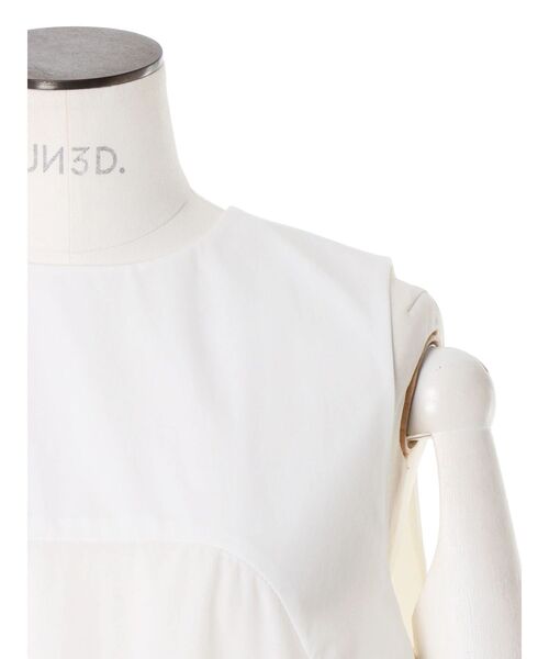 UN3D.（アンスリード）の「WAVE HEM PADDED TOP / ウェーブヘムパデッドトップ（タンクトップ・レディース・ブラック/ホワイト・38/36）」の9枚目の写真