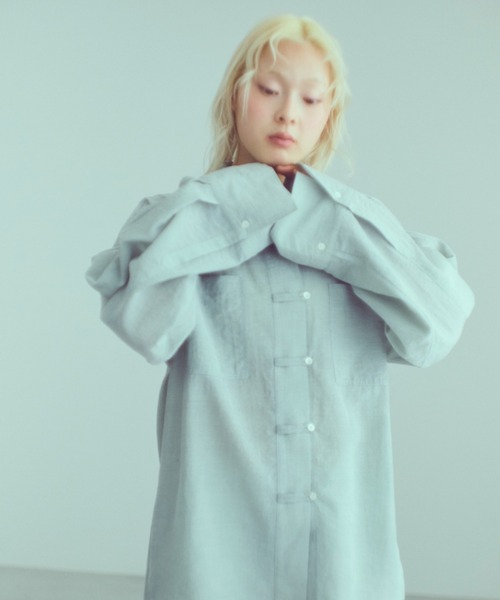 EN NEUME(エンノイム)の「China Wide Shirts(シャツ/ブラウス・レディース・グリーン/ピンク/オフホワイト・FREE)」の16枚目の写真