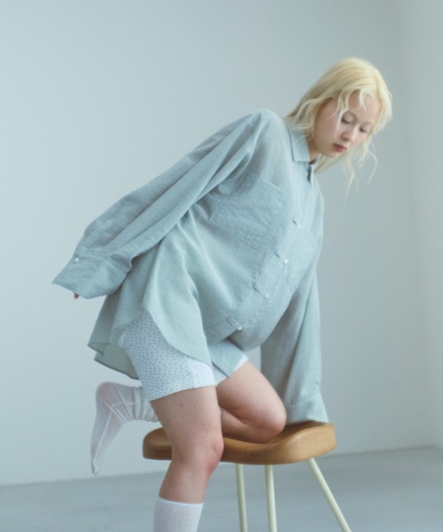 EN NEUME(エンノイム)の「China Wide Shirts(シャツ/ブラウス・レディース・グリーン/ピンク/オフホワイト・FREE)」の19枚目の写真