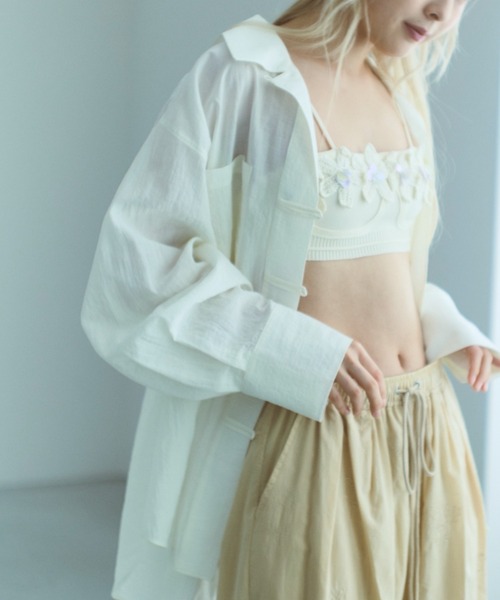 EN NEUME(エンノイム)の「China Wide Shirts(シャツ/ブラウス・レディース・グリーン/ピンク/オフホワイト・FREE)」の6枚目の写真