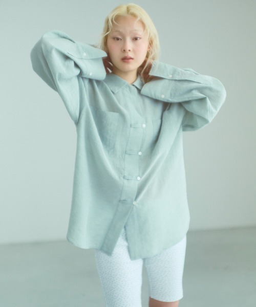 EN NEUME(エンノイム)の「China Wide Shirts(シャツ/ブラウス・レディース・グリーン/ピンク/オフホワイト・FREE)」の13枚目の写真