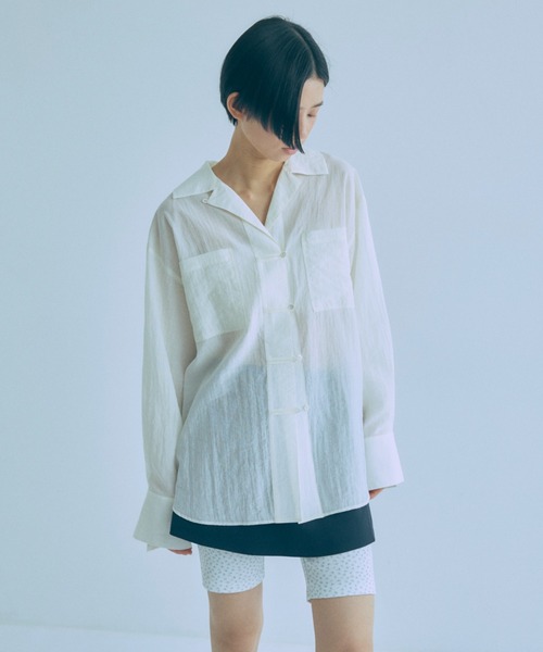 EN NEUME(エンノイム)の「China Wide Shirts(シャツ/ブラウス・レディース・グリーン/ピンク/オフホワイト・FREE)」の9枚目の写真