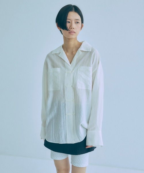 EN NEUME(エンノイム)の「China Wide Shirts(シャツ/ブラウス・レディース・グリーン/ピンク/オフホワイト・FREE)」の8枚目の写真