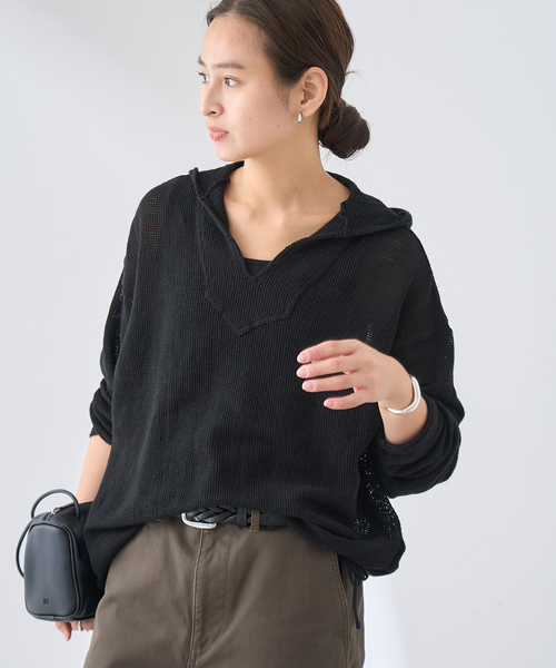 メッシュフードプルオーバー（Tシャツ/カットソー）｜FRAMeWORK