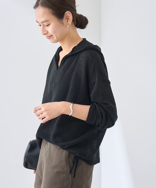 メッシュフードプルオーバー（Tシャツ/カットソー）｜FRAMeWORK