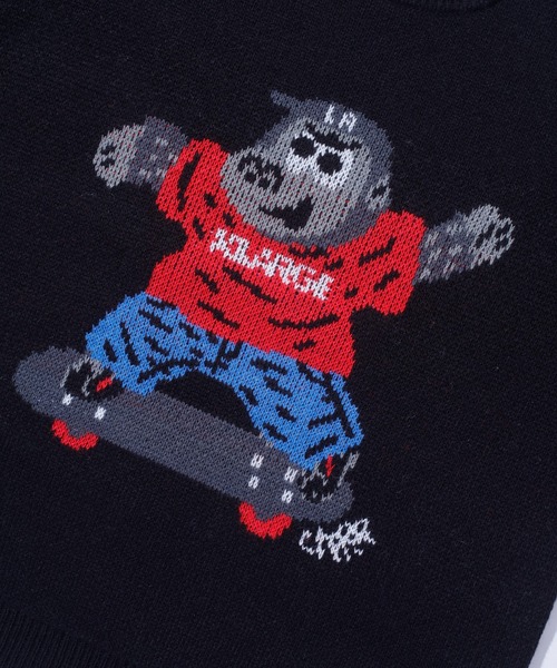 XLARGE(エクストララージ)の「GORILLA CREWNECK KNIT SWEATER(ニット/セーター・メンズ・ブラウン/ブラック・L/XL/M/S)」の4枚目の写真