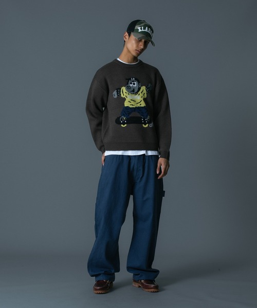 XLARGE(エクストララージ)の「GORILLA CREWNECK KNIT SWEATER(ニット/セーター・メンズ・ブラウン/ブラック・L/XL/M/S)」の12枚目の写真