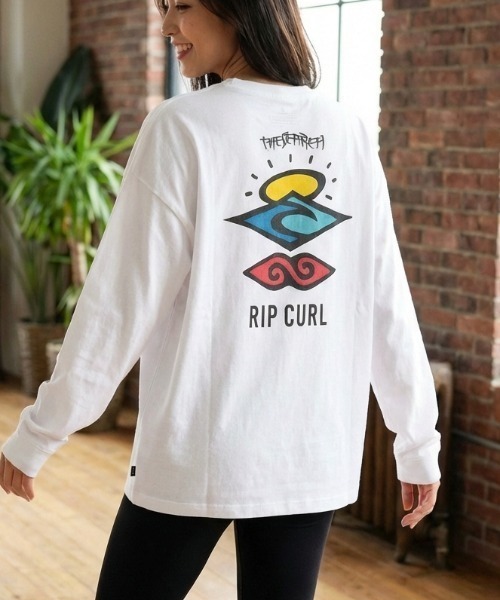 rip curl(リップカール)の「【RIPCURL / リップカール】SEARCH ICON LS/バックプリント 長袖 ロンT(Tシャツ/カットソー・レディース・ホワイト/ブルー・SMALL)」の2枚目の写真