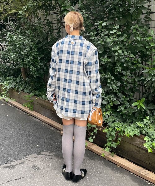 HELLO.SANFRANCISCO(ハローサンフランシスコ)の「【HELLO.SANFRANCISCO/ハローサンフランシスコ】フラワー釦チェックオーバージャケット(テーラードジャケット・レディース・ブルー/ブラック/イエロー・ONE SIZE)」の21枚目の写真