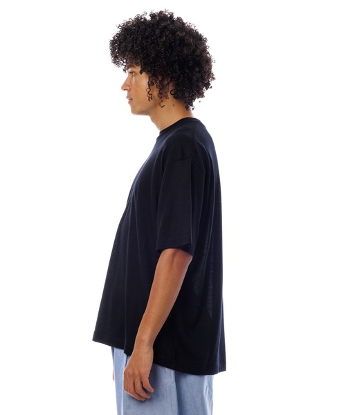 Sandinista(サンディニスタ)の「Premium Summer Wool T-Shirt / 上質サマーウールTシャツ(Tシャツ/カットソー・メンズ・ネイビー/イエロー/ブラック・SMALL/MEDIUM/LARGE)」の5枚目の写真