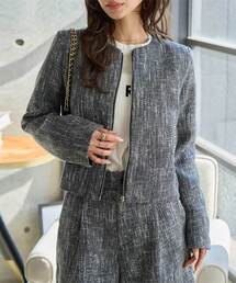 ノーカラージャケット（ビジュー）ファッション通販 - ZOZOTOWN