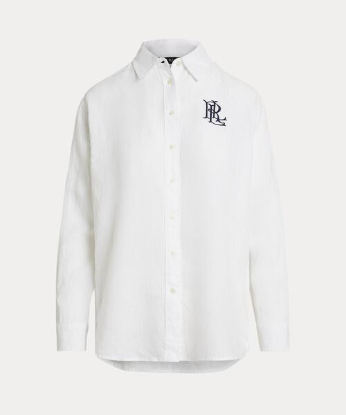 LAUREN RALPH LAUREN(ローレン ラルフ ローレン)の「リラックス フィット リネン シャツ(シャツ/ブラウス・レディース・ホワイト・XS/S/M)」の1枚目の写真