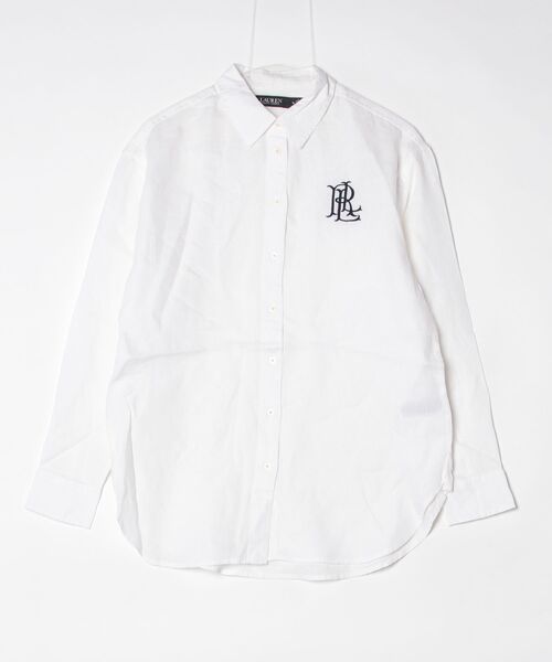 LAUREN RALPH LAUREN(ローレン ラルフ ローレン)の「リラックス フィット リネン シャツ(シャツ/ブラウス・レディース・ホワイト・XS/S/M/L/XXS)」の3枚目の写真