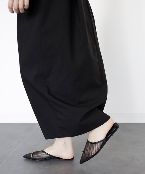 SESTO(セスト)の「シークレットトゥリングメッシュミュール(サンダル・レディース・ブラック・S/M/L/LL/3L)」の2枚目の写真