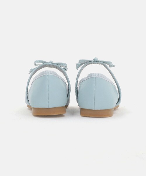 green label relaxing（グリーンレーベルリラクシング）の「スクエアリボン フラットシューズ / キッズ  17cm-23cm（バレエシューズ・キッズ・シルバー/ライトブルー・22cm/17cm/20cm/23cm/19cm/21cm/18cm）」の7枚目の写真