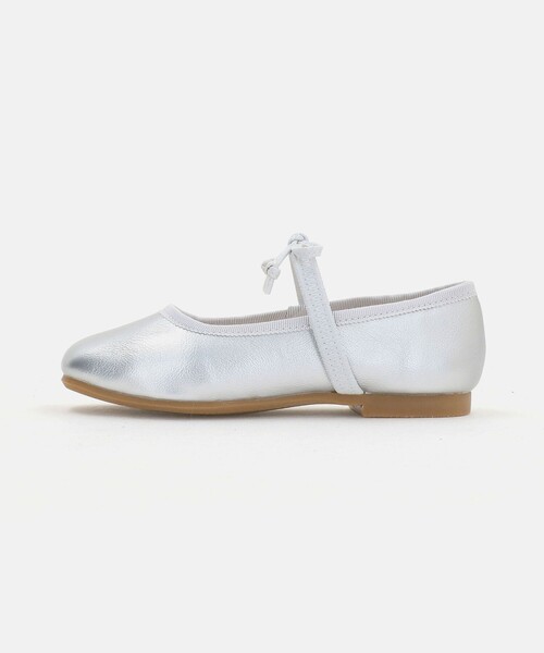 green label relaxing（グリーンレーベルリラクシング）の「スクエアリボン フラットシューズ / キッズ  17cm-23cm（バレエシューズ・キッズ・シルバー/ライトブルー・22cm/17cm/20cm/23cm/19cm/21cm/18cm）」の12枚目の写真