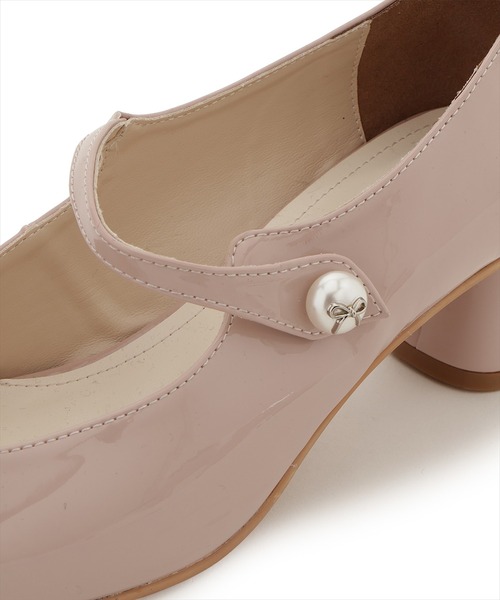 WILLSELECTION(ウィルセレクション)の「スクエアトゥメリージェーンストラップ付きパンプス(パンプス・レディース・ピンク/ブラック・MEDIUM/LARGE)」の7枚目の写真