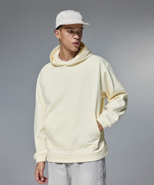 BUTTON SEOUL（ボタンソウル）の「4-Wayストレッチエアフレックススウェットフード（5カラー）（Tシャツ/カットソー・メンズ・グレー/ブラック/アイボリー/ネイビー/ベージュ系その他・MEDIUM/LARGE/X-LARGE）」の9枚目の写真