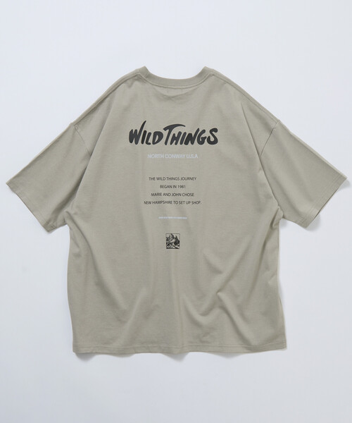 FREAK'S STORE(フリークスストア)の「限定展開 WILD THINGS×FREAK'S STORE/ワイルドシングス 別注 ビッグシルエット ロゴバックプリント クルーネック Tシャツ(Tシャツ/カットソー・メンズ・杢グレー/ホワイト/ブラック/ピンク/グレイッシュベージュ・SMALL/MEDIUM/LARGE)」の7枚目の写真