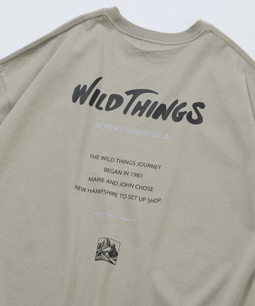 FREAK'S STORE(フリークスストア)の「限定展開 WILD THINGS×FREAK'S STORE/ワイルドシングス 別注 ビッグシルエット ロゴバックプリント クルーネック Tシャツ(Tシャツ/カットソー・メンズ・杢グレー/ホワイト/ブラック/ピンク/グレイッシュベージュ・SMALL/MEDIUM/LARGE)」の8枚目の写真